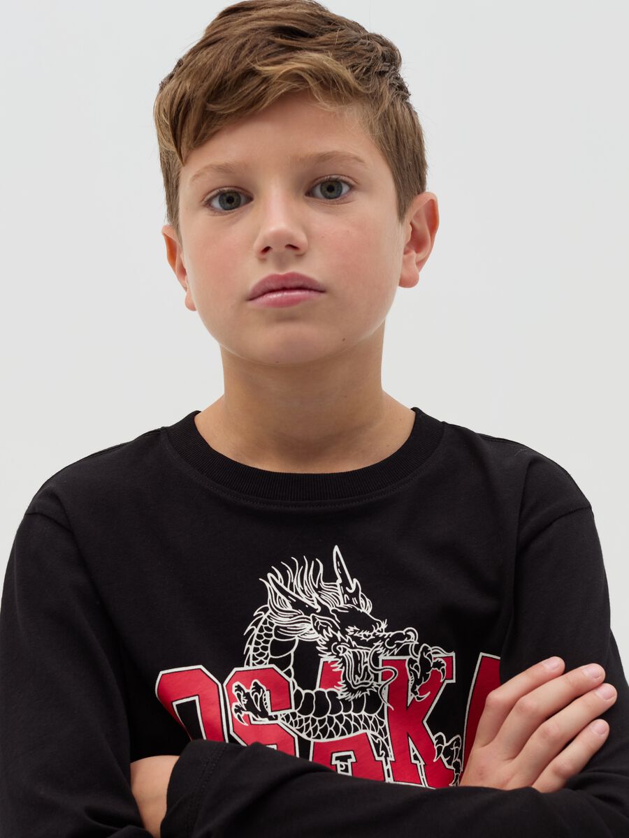 T-shirt with “Osaka Japan League” print_2