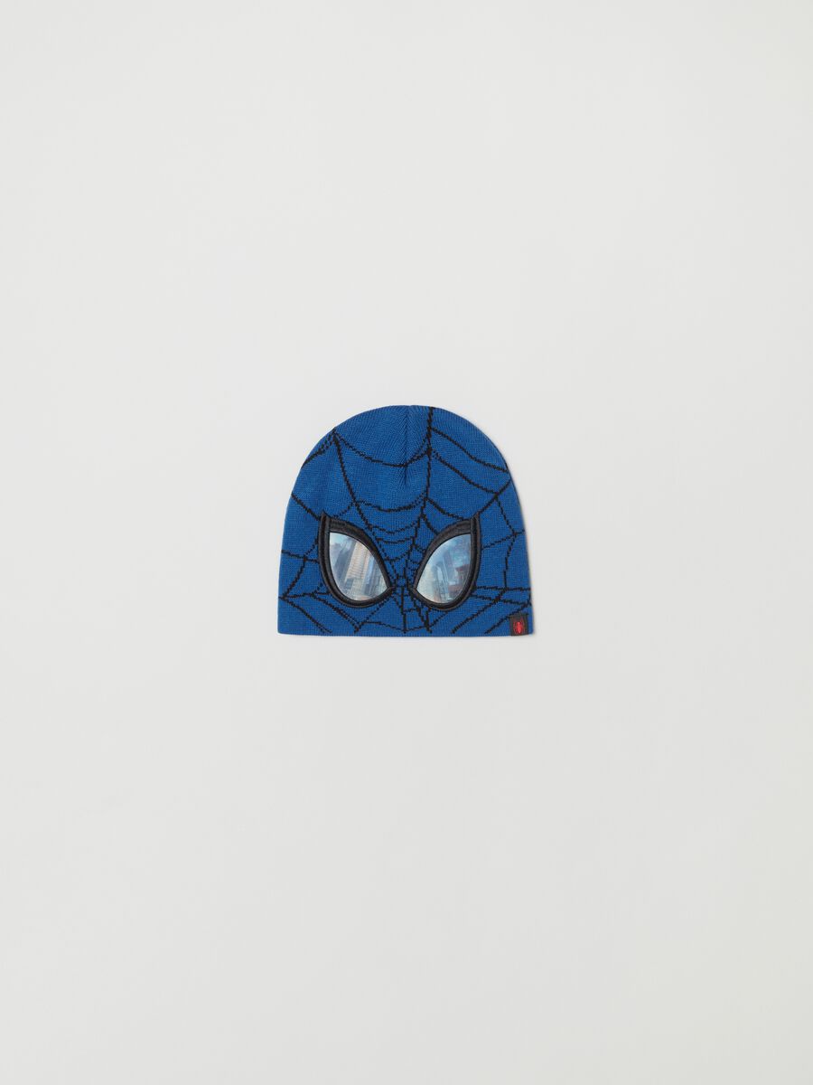 Knitted hat with Spider-Man patch_0