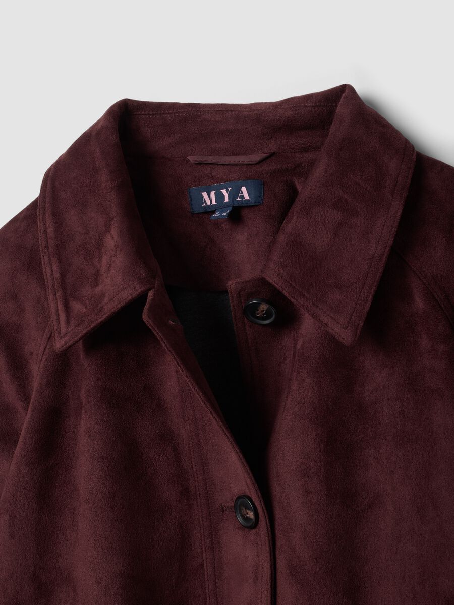 Purple regular-fit jacket with button fastening_1