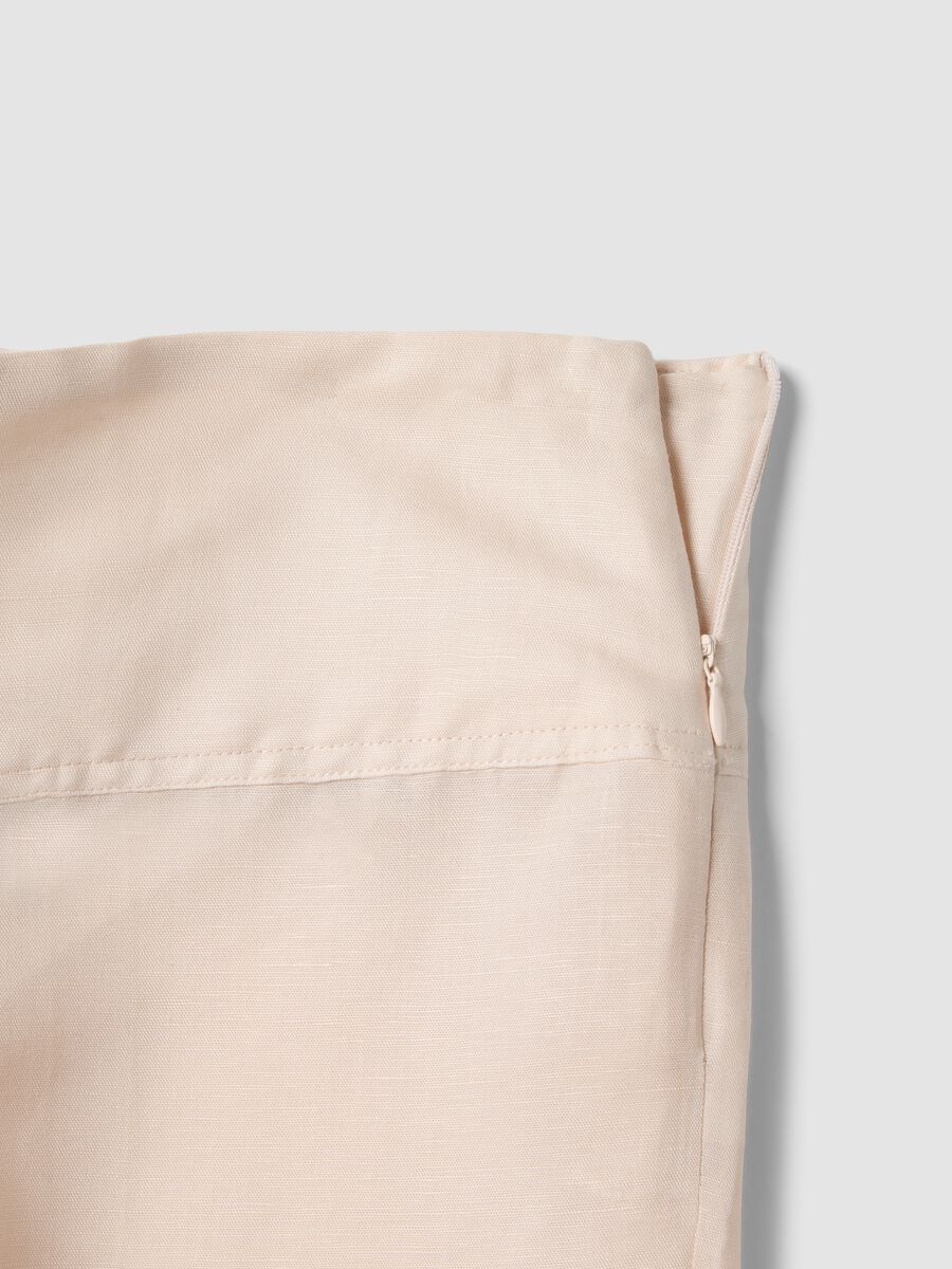 Rosa Wide-Leg-Hose aus Leinen-Viskose-Mix mit seitlichem Reissverschluss_5