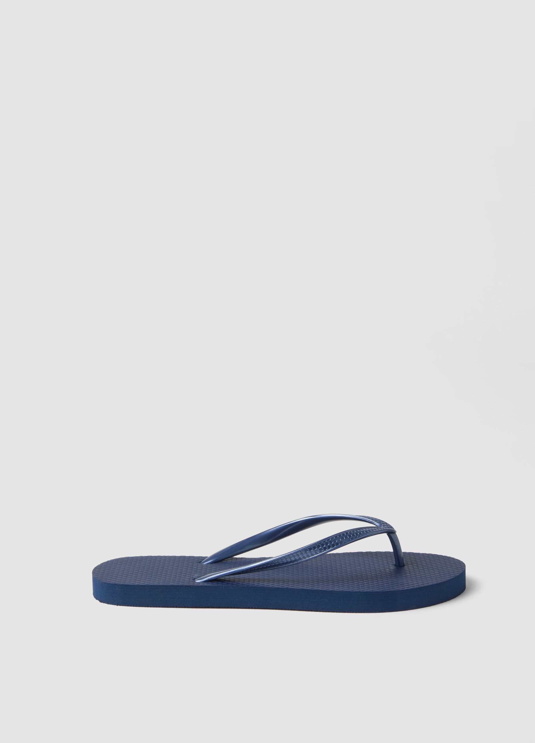 Classic blue flip-flops