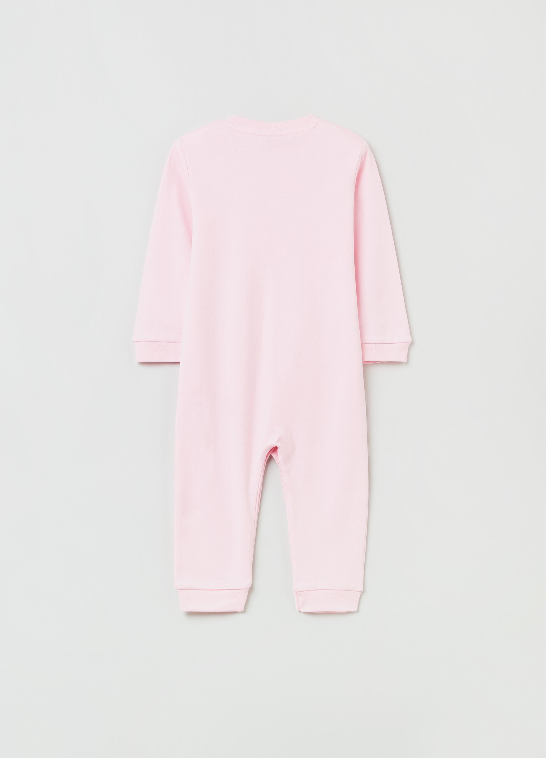 Cotton onesie with printed lettering