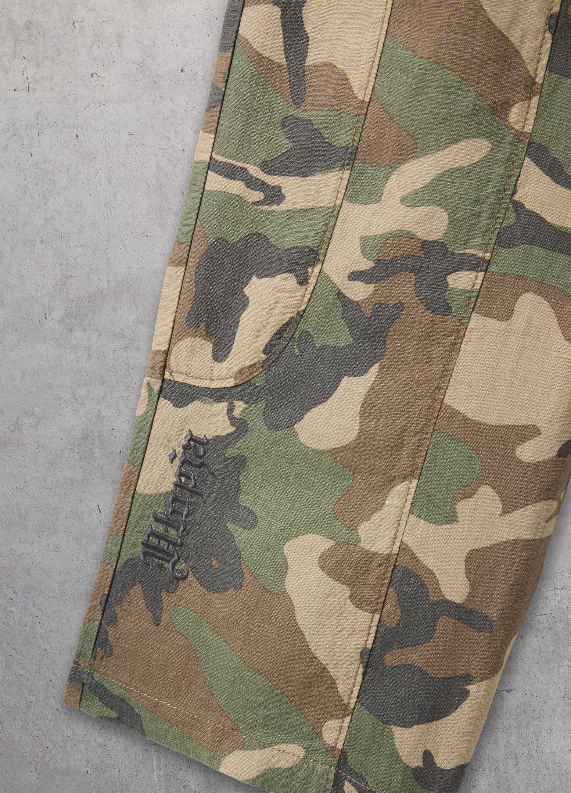 Camo &pi;&alpha;&nu;&tau;&epsilon;&lambda;ό&nu;&iota; wide leg &alpha;&pi;ό 100% &lambda;&iota;&nu;ό