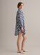 Blue pure cotton kaftan with floral print_2