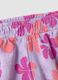 Pink pure cotton floral-print shorts for girls, regular fit_2