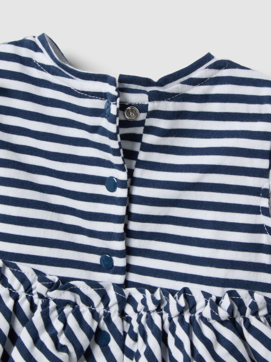 Baby-Strampler aus reiner Baumwolle mit mehrfarbigen Streifen in regul&auml;rer Passform_2