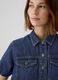 Denim shirt dress with pleats_3