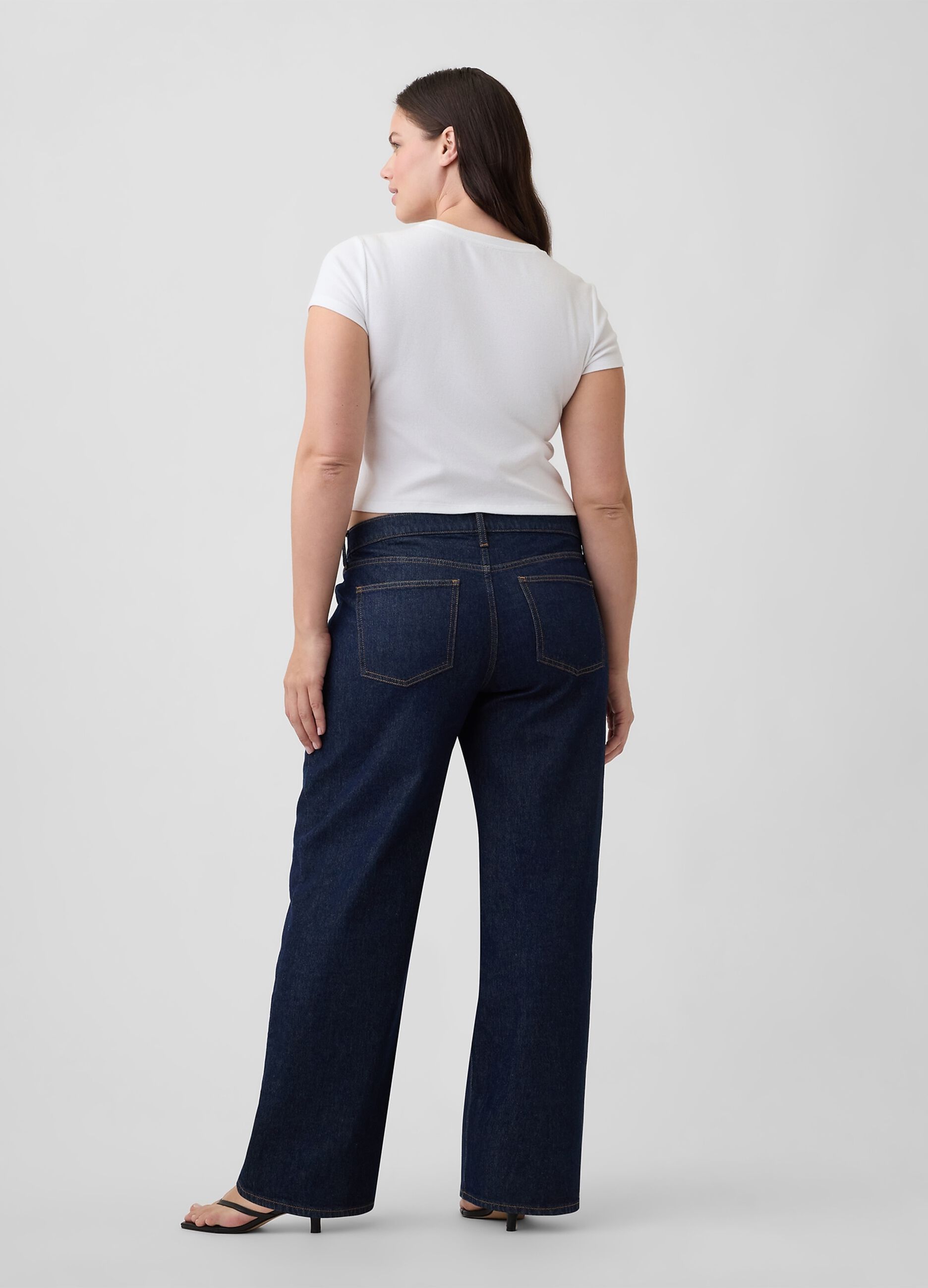 Vaqueros de denim de algod&oacute;n el&aacute;stico de cinco bolsillos