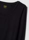 T-shirt nera in viscosa elasticizzata con girocollo slim fit_5