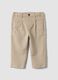 Beige regular-fit stretch viscose trousers_0