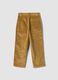 Yellow regular-fit ribbed stretch cotton chino trousers_1