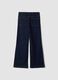 Dark blue bootcut stretch-cotton jeans_2