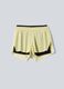 Gelbe, sportliche Plissee-Shorts ALTAVIA COURT aus elastischem Material mit herausnehmbarem Innenshort_4