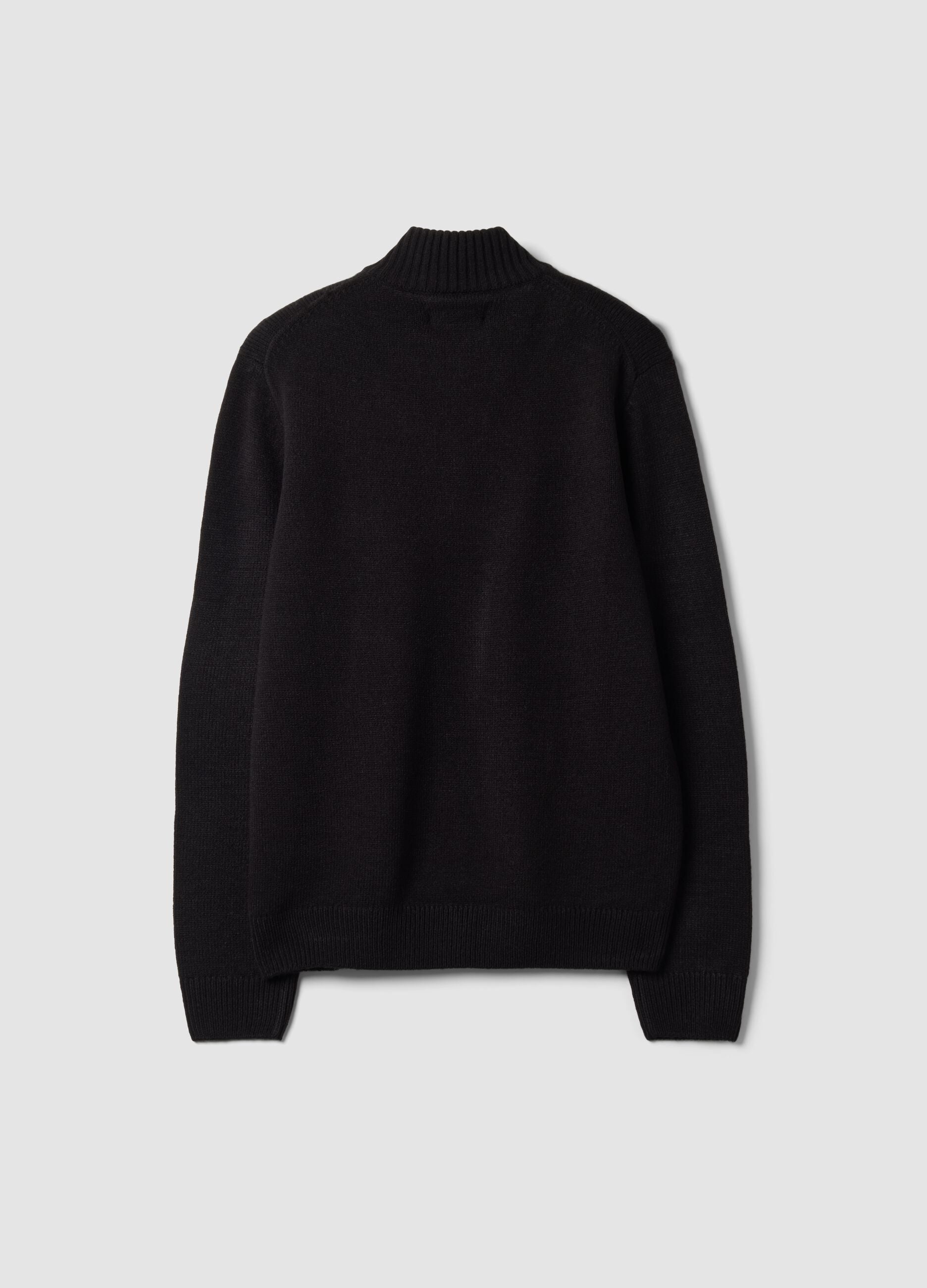 Black half-zip jumper