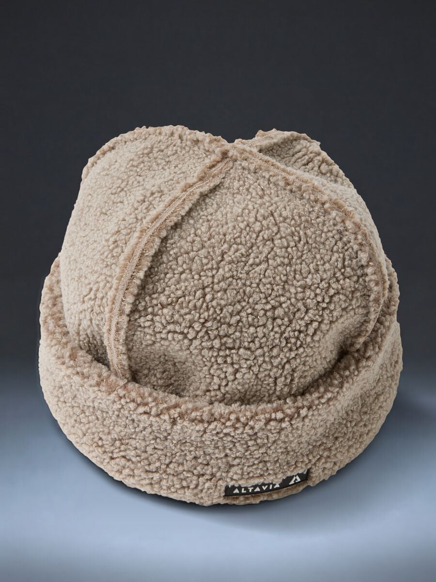 Beige teddy-effect beanie ALTAVIA WITH DEBORAH COMPAGNONI_1