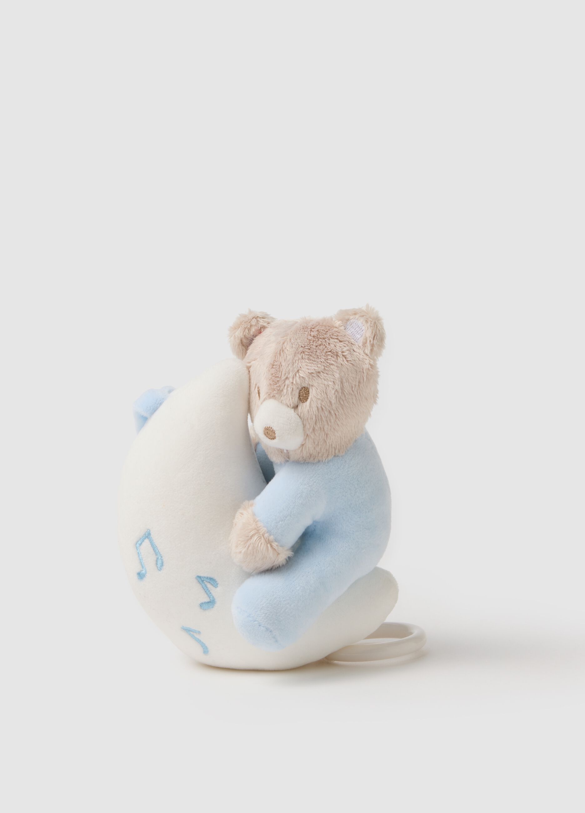 Multicoloured Velour Baby Bear Musical Mobile