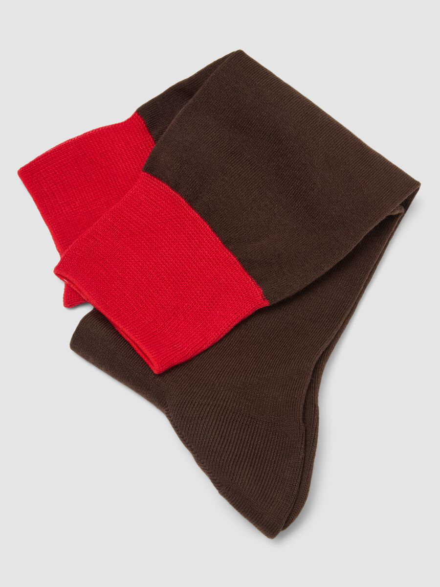 Pack of two pairs of multicolour stretch cotton blend socks_1