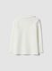 White long-sleeved polo in pure organic cotton_1