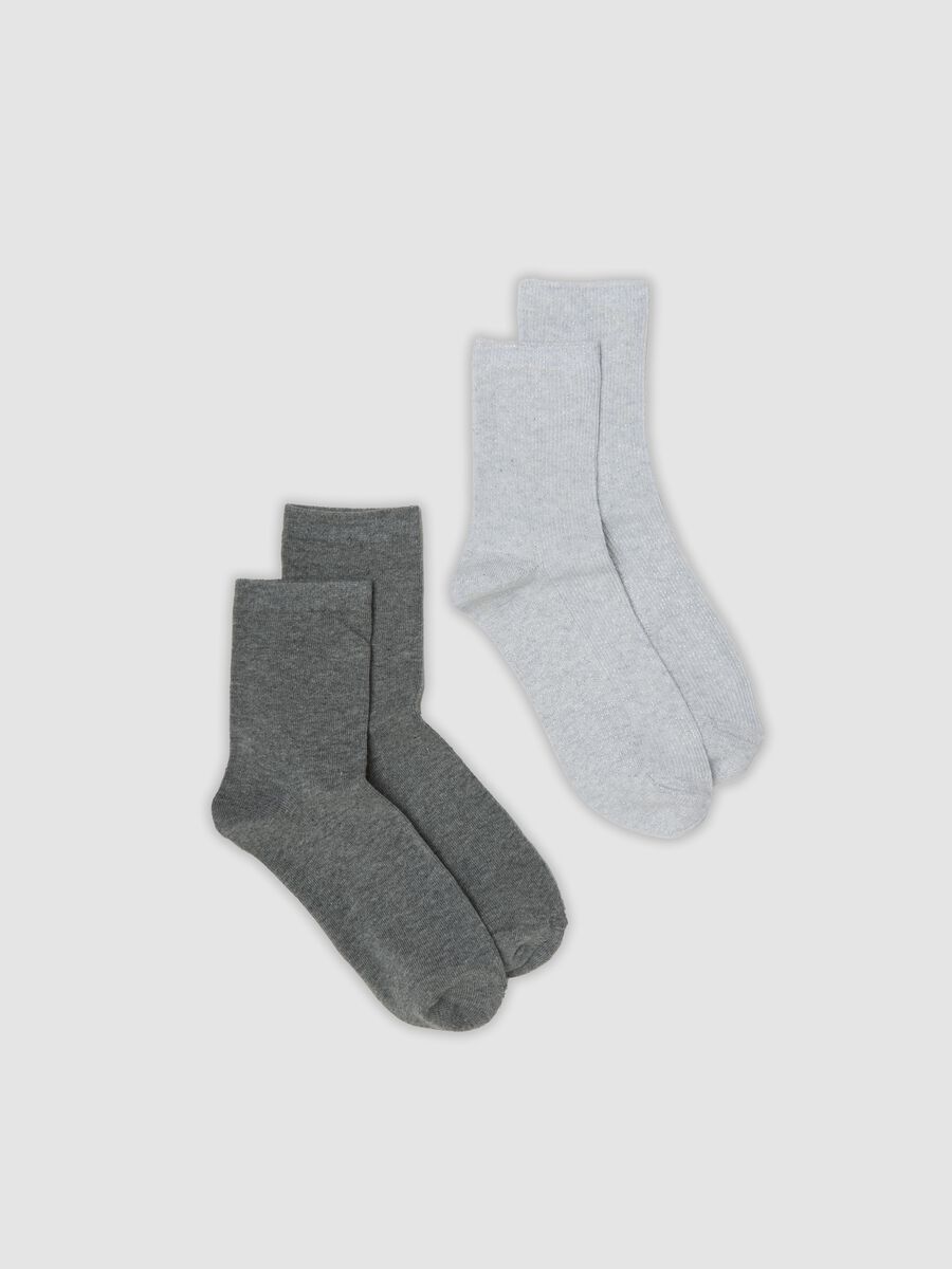 2er-Pack mehrfarbige Socken aus elastischer Bio-Baumwolle_0