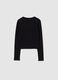 Girl's black regular fit stretch cotton top_4