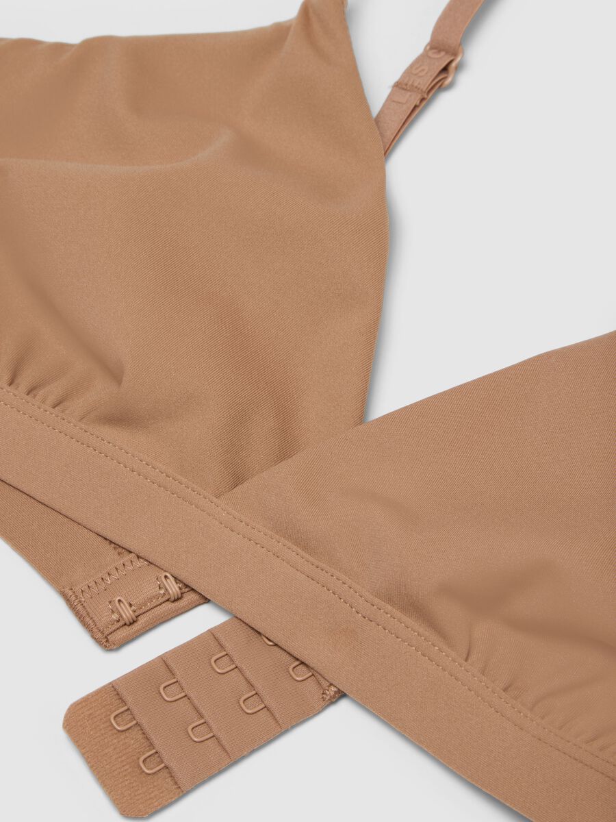 Beige microfibre triangle bra_5