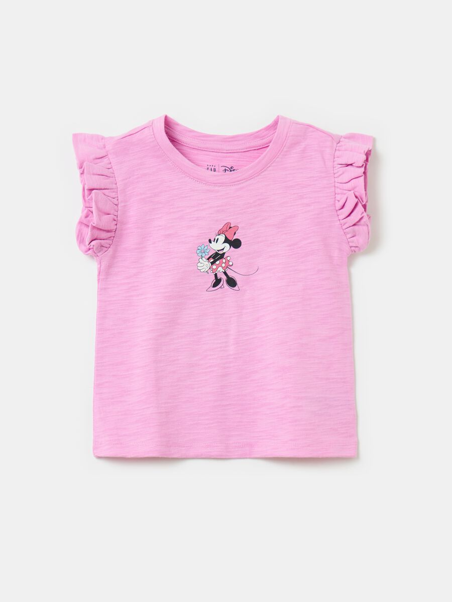 T-shirt in cotone con stampa Disney Minnie_0
