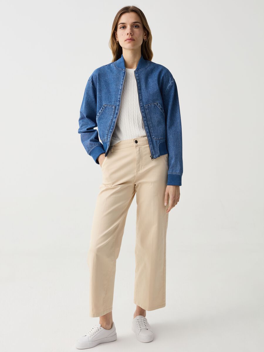 Wide-leg cropped trousers_0