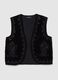 Hand-embroidered black slim fit waistcoat_4