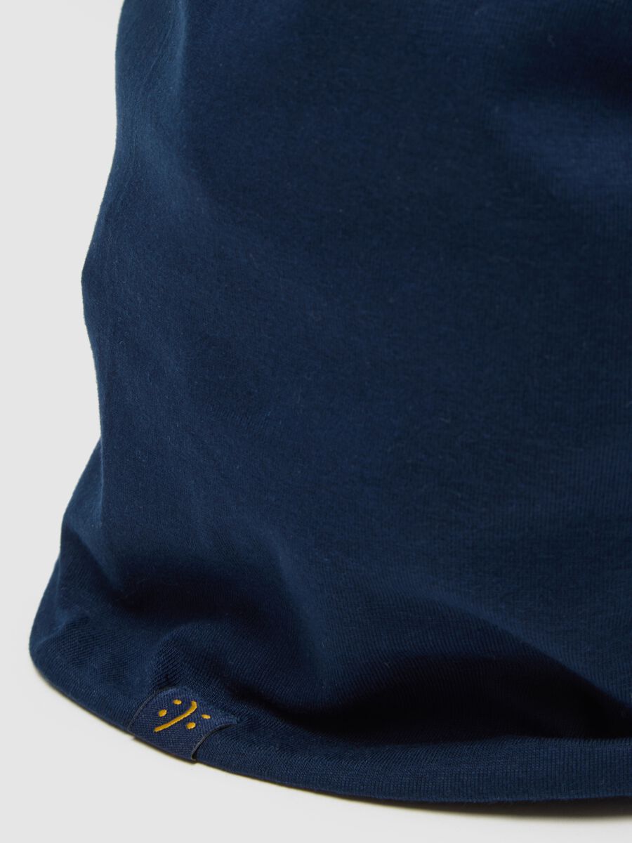 Elastic Blue Cotton Scarf_1