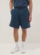 Blue pure cotton Bermuda shorts with elasticated waist_1