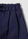 Regular fit blue pure cotton shorts for girls with bow_3
