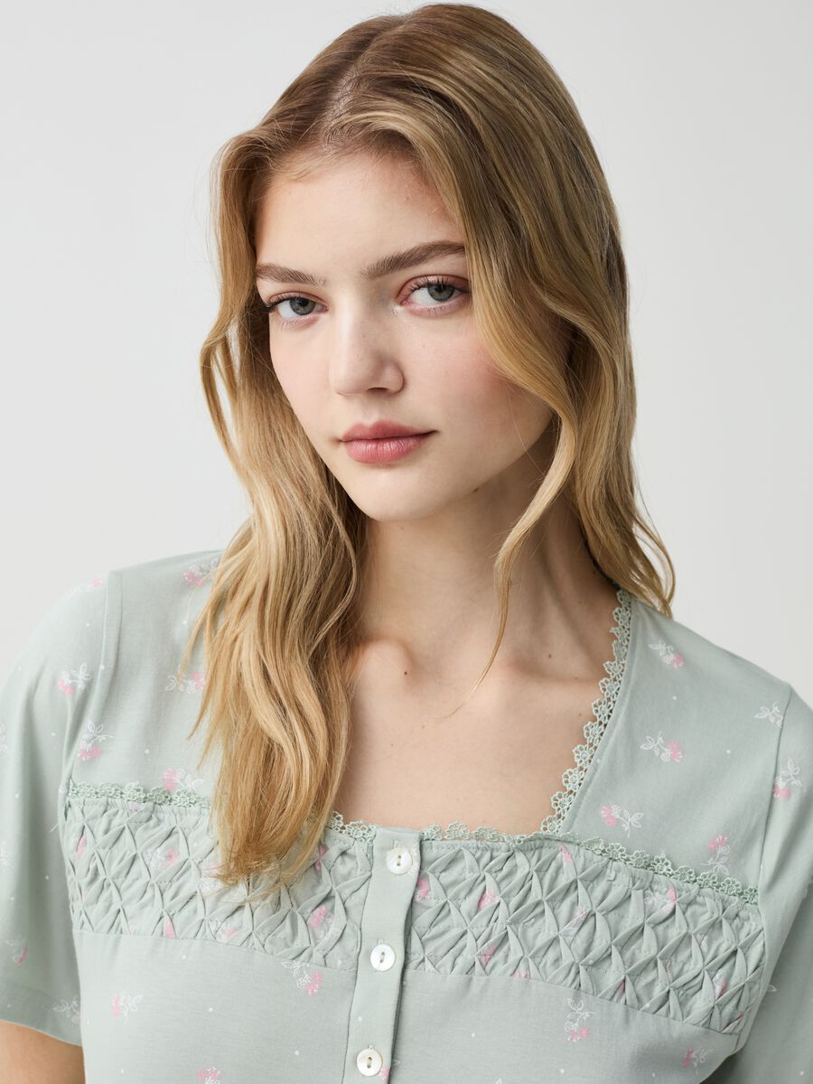 Organic cotton nightdress with pattern_1