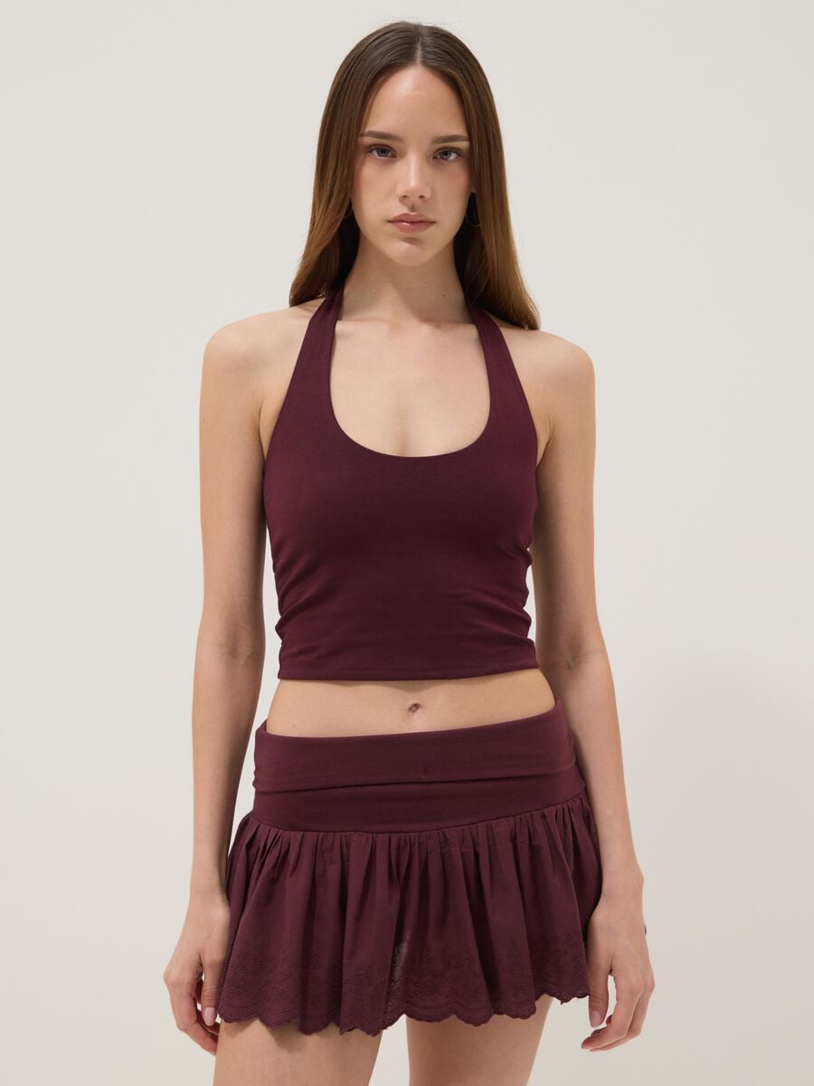 Violettes Top aus Stretch-Baumwolle_1