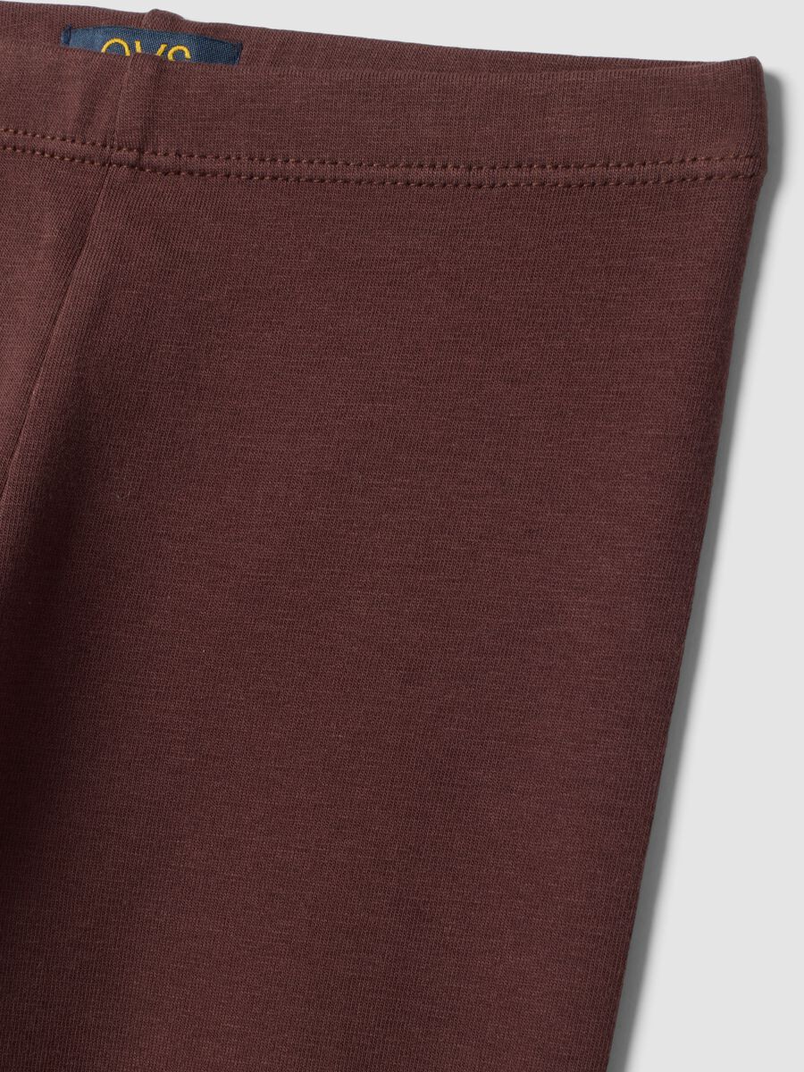 Leggings marroni in cotone elasticizzato skinny fit_2