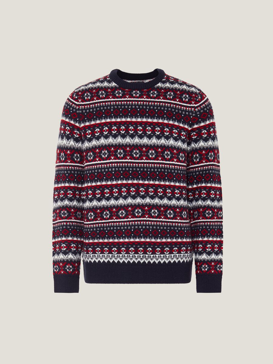 Christmas Jumper with all-over jacquard drawing_3