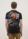 Schwarzes normales Fit T-Shirt aus reiner Baumwolle mit McLaren-Druck_2