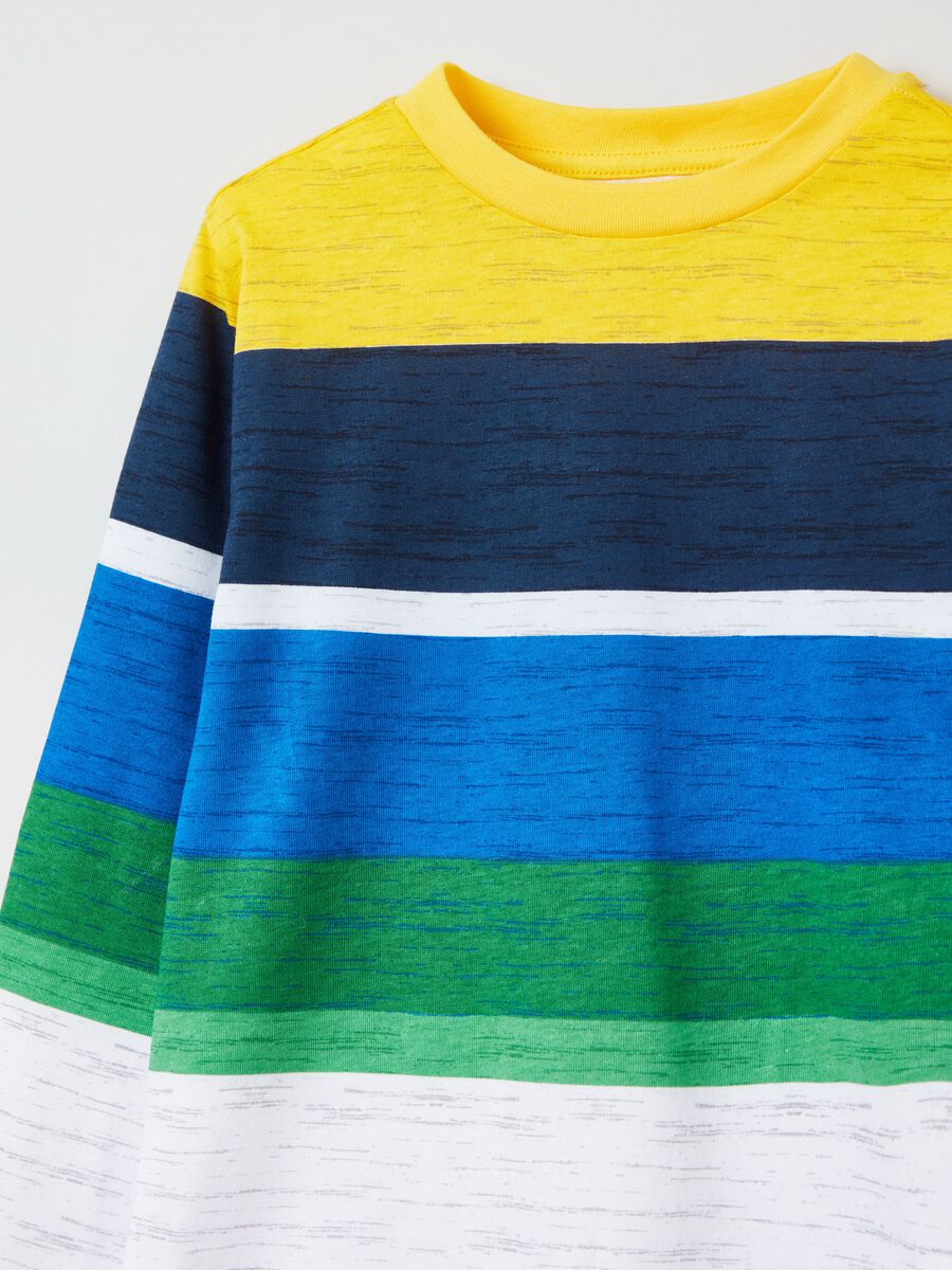 T-shirt with long sleeves and colourblock print_2