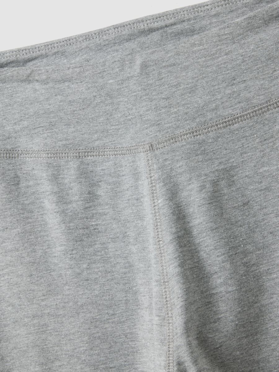 Graue Skinny-Fit Leggings aus Stretch-Baumwolle_5
