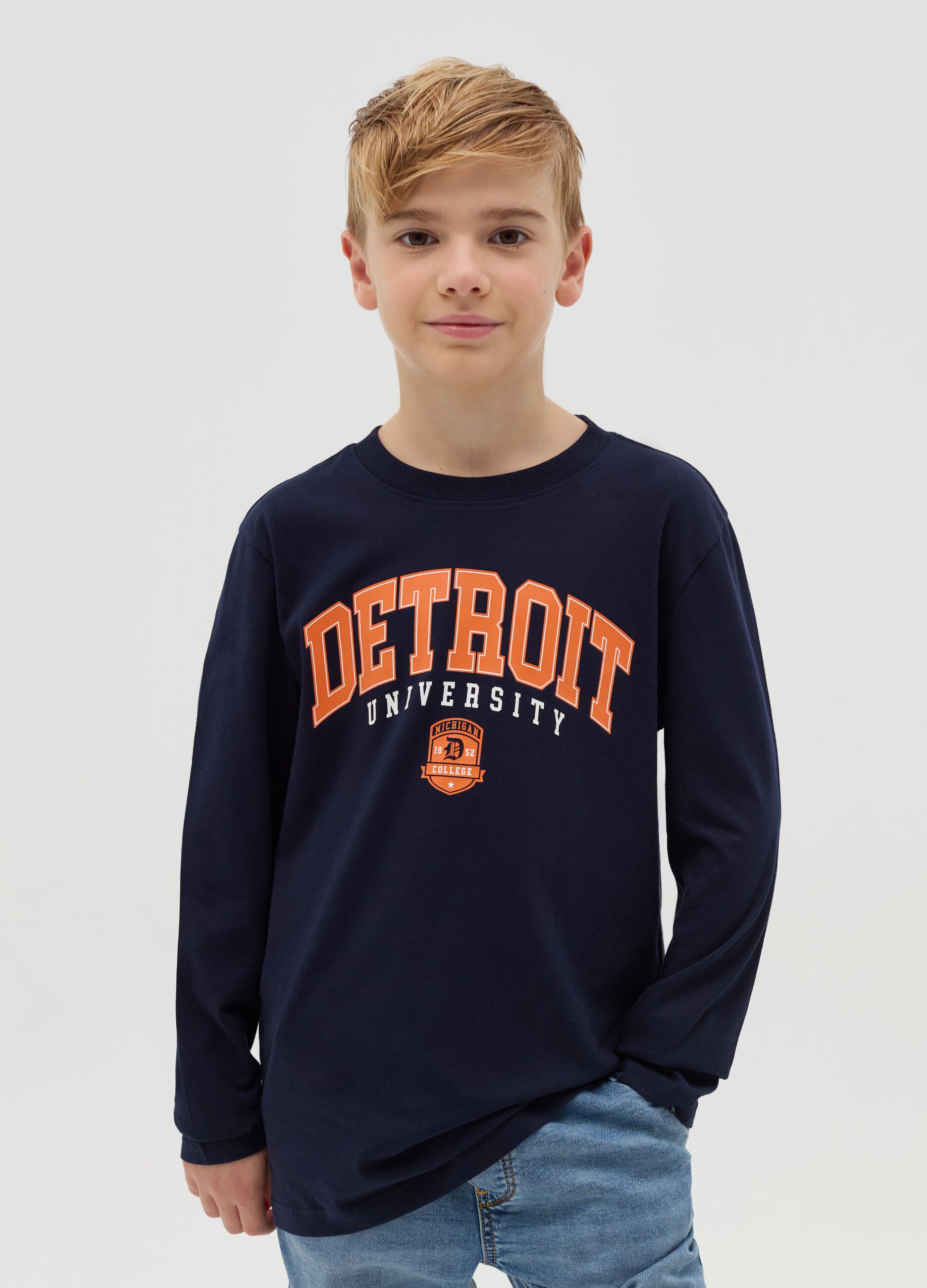 Long-sleeved T-shirt with print