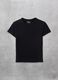 Perfektes Rippen-T-Shirt Schwarz_0