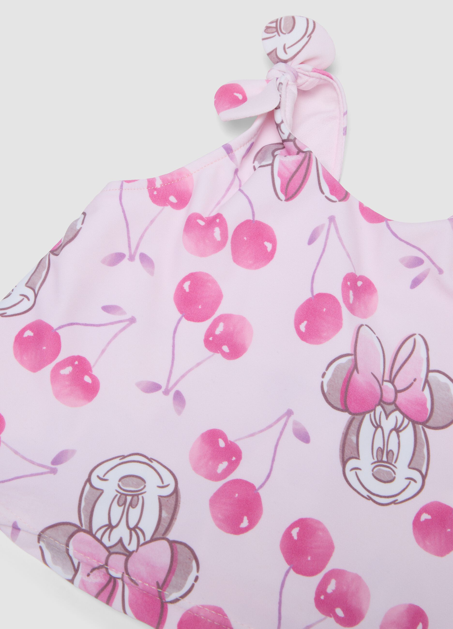 Pink Minnie print stretch bikini