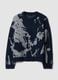 Blue stretch wool crew-neck jumper_0