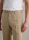 Beige Slim-Fit-Hose aus reinem Leinen_3