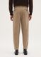 Brown chino trousers in pure cotton regular fit_2