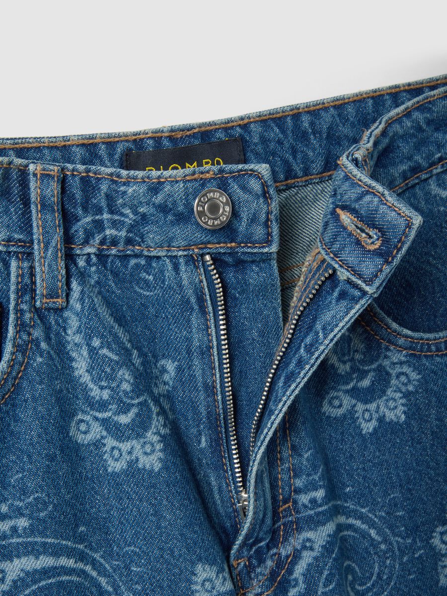 Blue baggy trousers in pure cotton_5