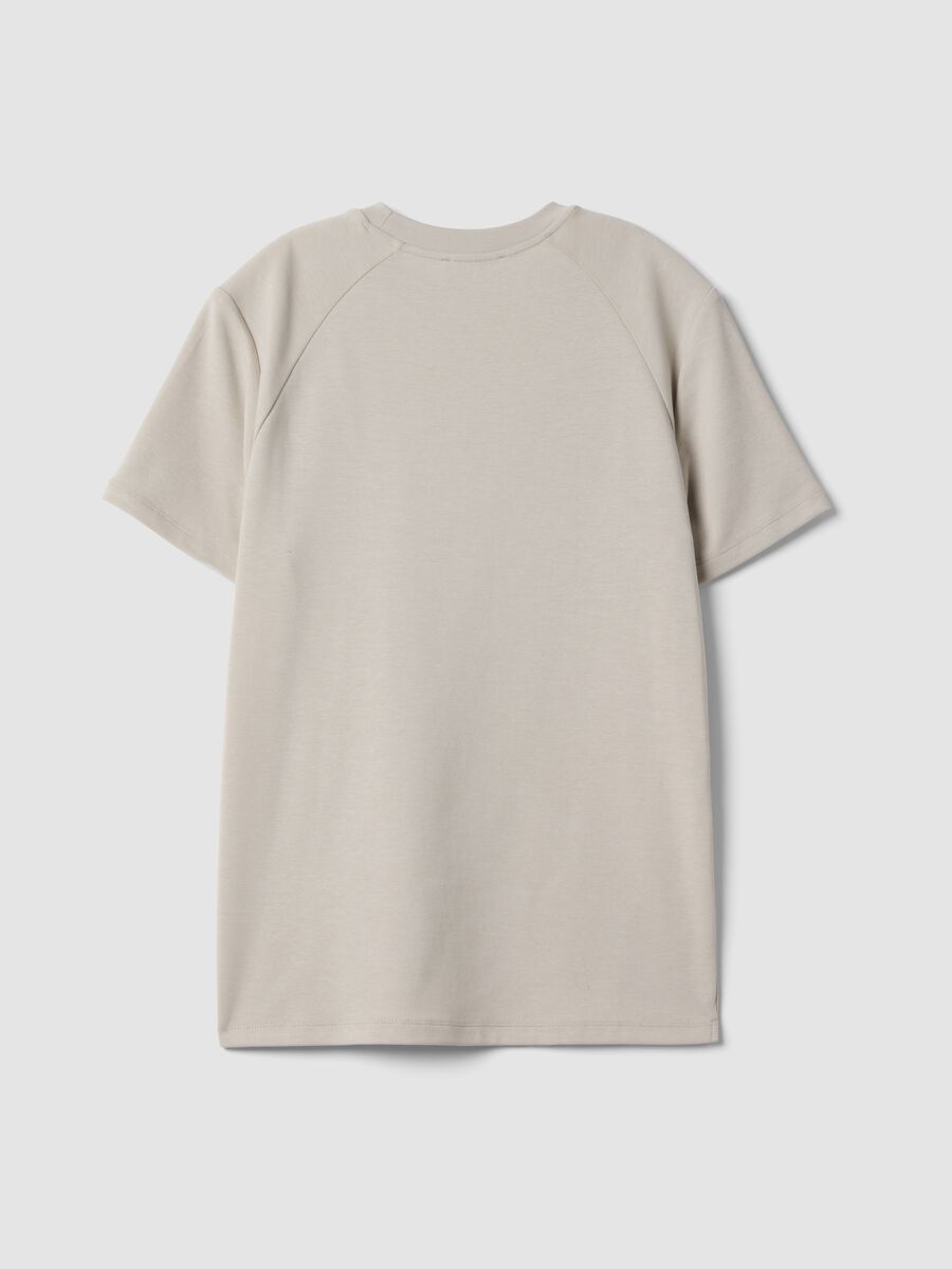 Grey breathable, quick-drying cotton-blend T-shirt_6