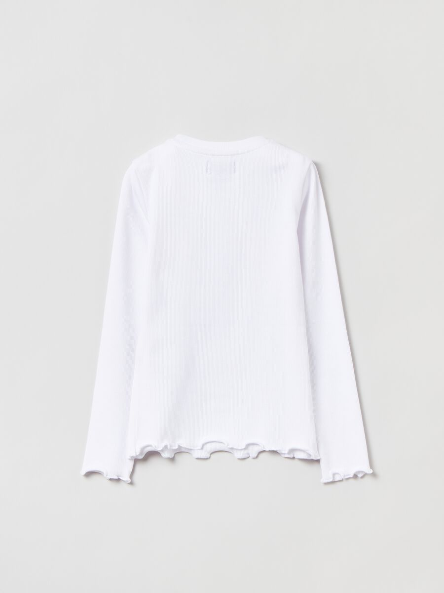 T-shirt with long ribbed sleeves_1