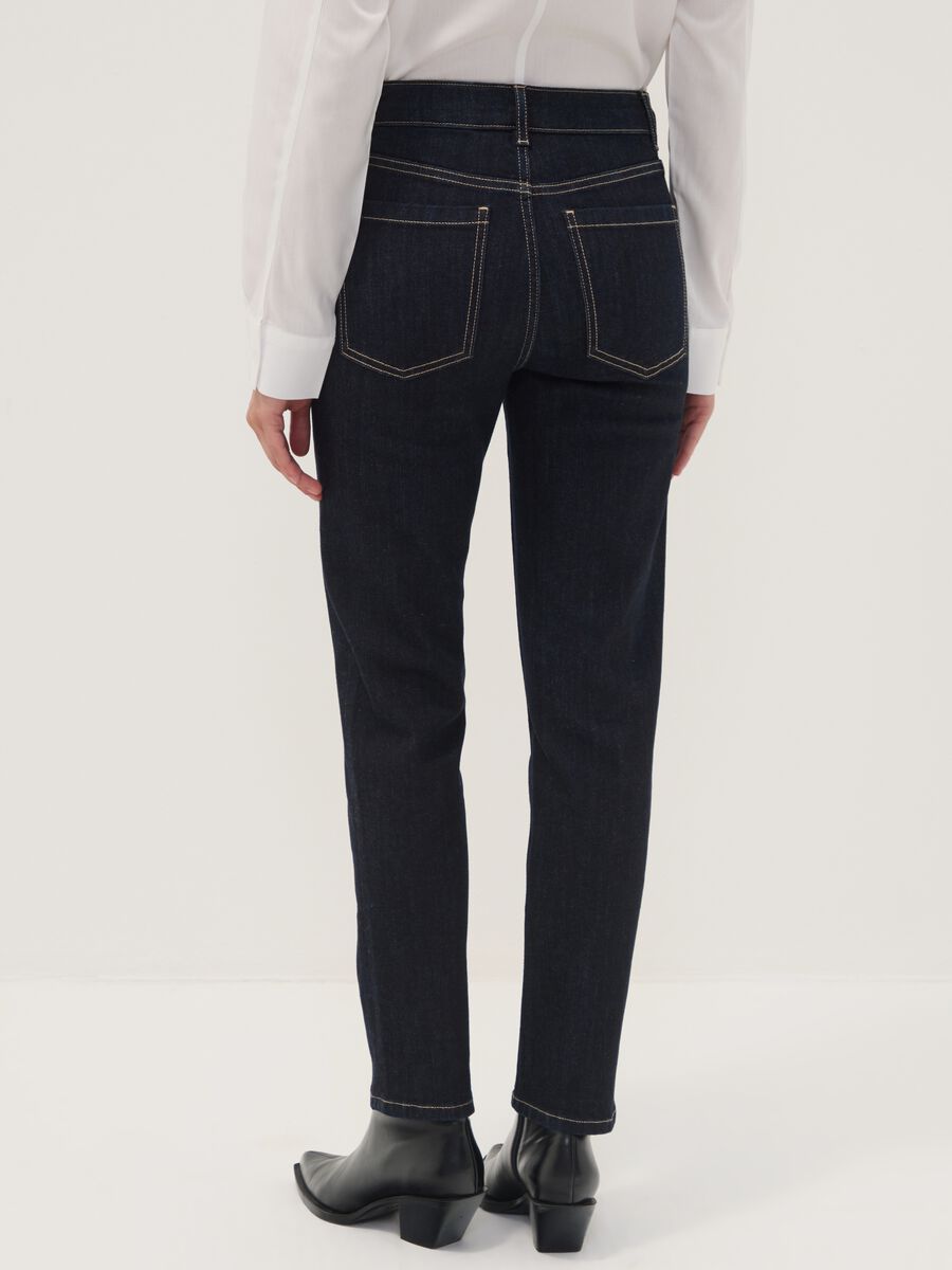 Blue slim-fit stretch cotton jeans_3