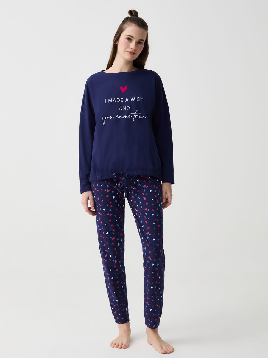 Long pyjamas with hearts print_0