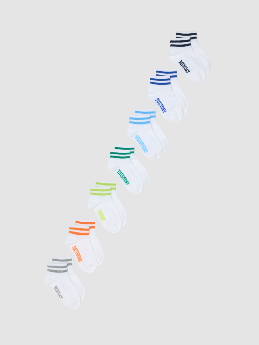 Multipack of short cotton multicolour socks for children_0